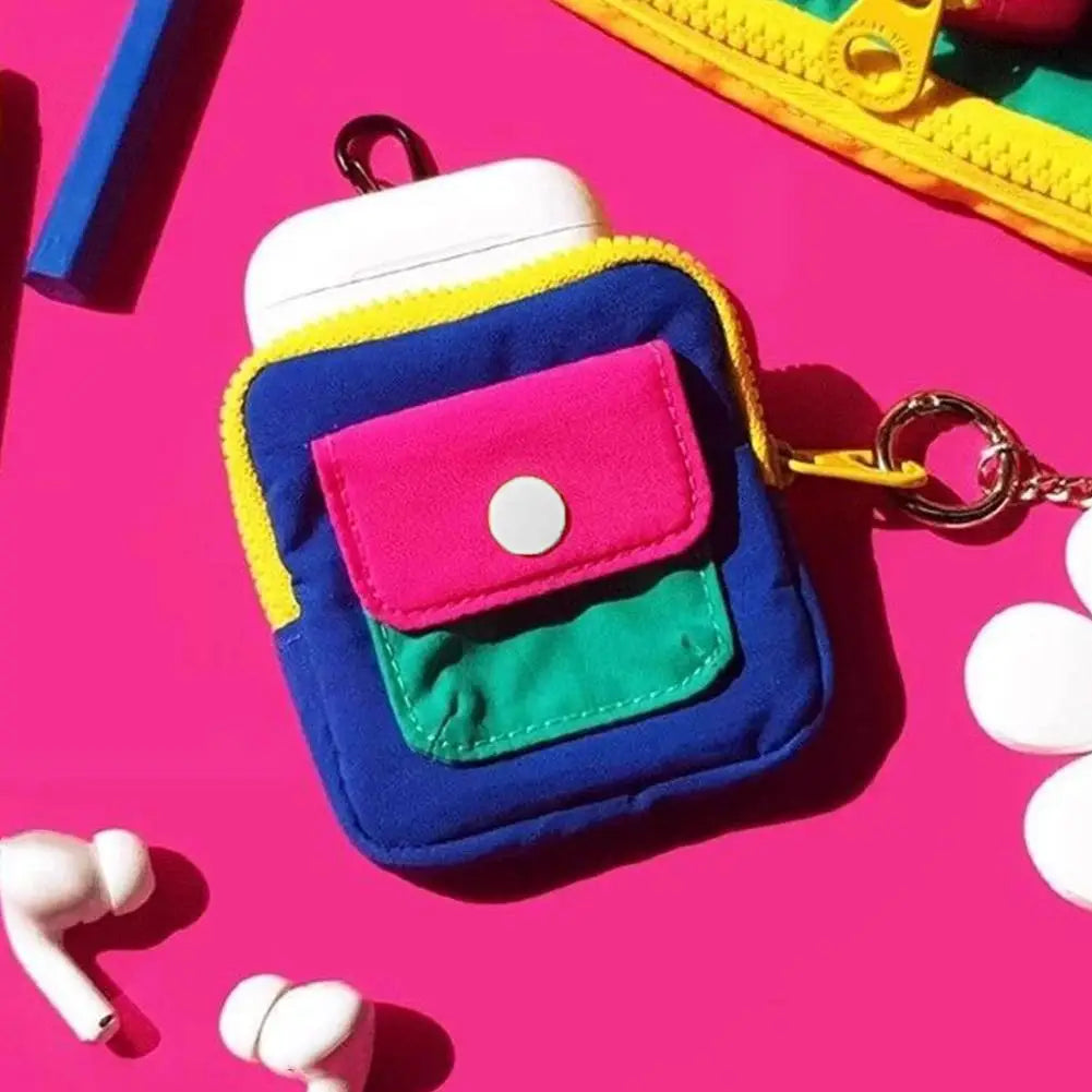 Cute Mini Coin Purse Keychain | Colorful Zipper Wallet Pendant