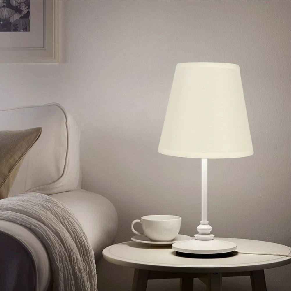 Lampshade Lamp Accessory Cream‑Coloured Fabric Cloth Lamp Shade Replacement for E14 Wall Lamp Chandelier Home Decoration Peaceful Pleasures Health and Wellness