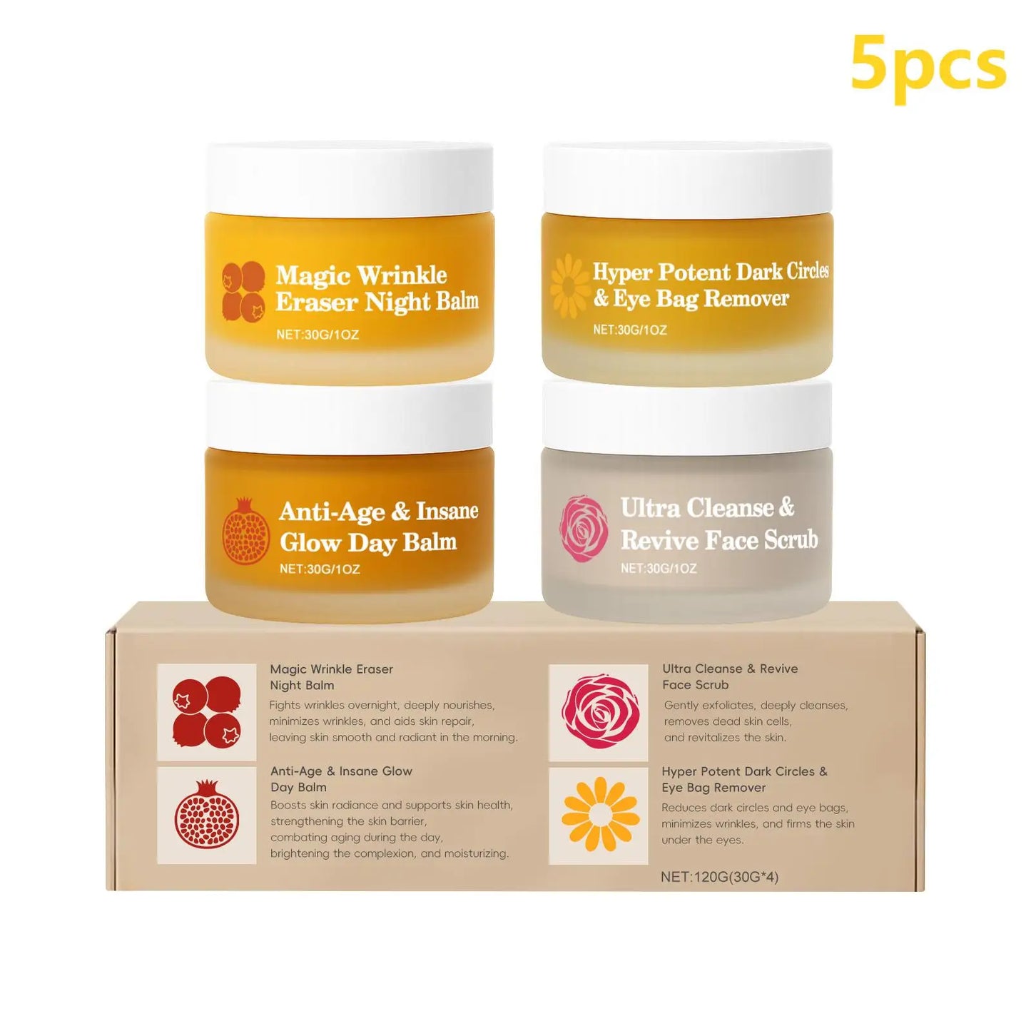 Day & Night Face Cream Set | Hydrate, Brighten & Glow 30g