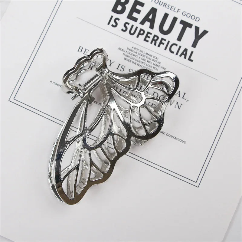 Hollow Butterfly Tassel Hair Clips – Vintage Gold Metal Pins
