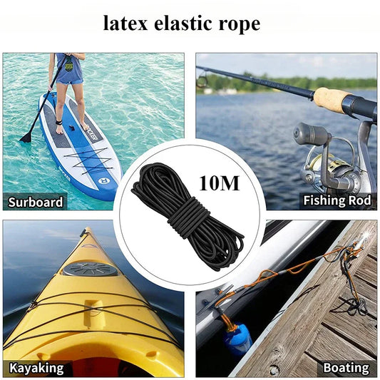 Black Elastic Cord for Sewing – 3/4/5/6/8MM, 10M per Pack Sewing Elastic Cord Peaceful Pleasures Health and Wellness
