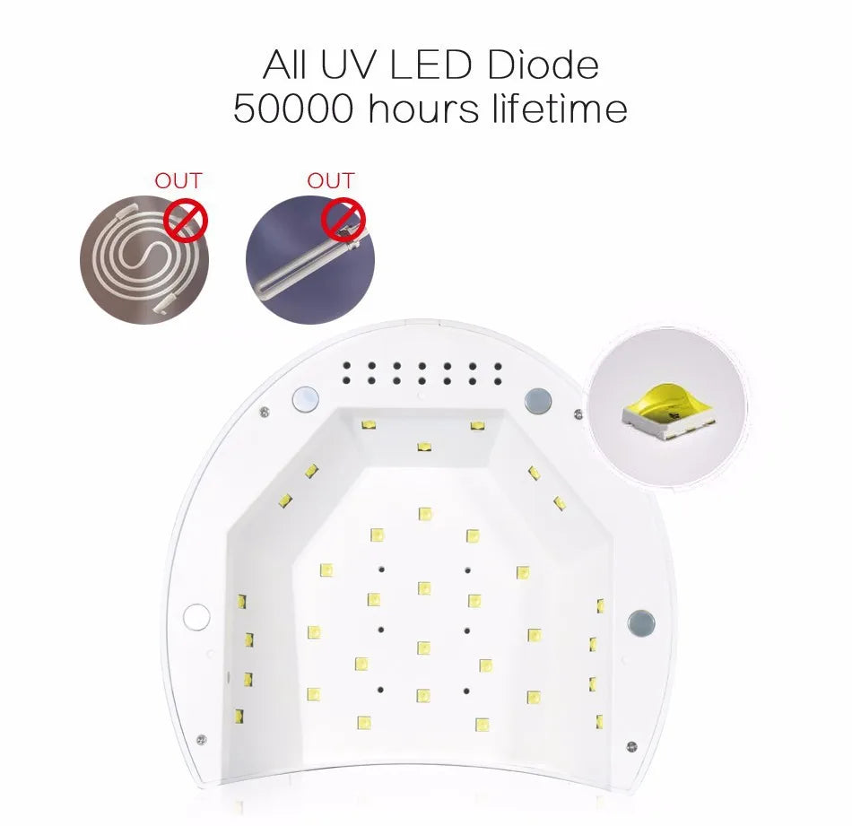 48W/80W SUN LED Nail Lamp UV LED Lamp Nail Dryer 36 PCS LEDs Nail Lamp for Curing UV Gel Nail Polish with Sensor LCD Display Peaceful Pleasures Health and Wellness