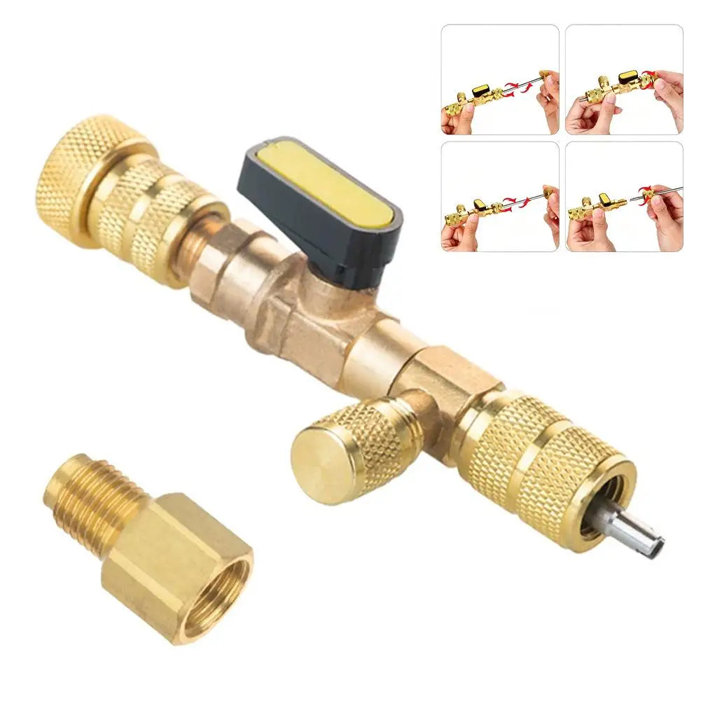 1Set Valve Core Quick Remover Installer Tool R134a R12 R22 HVAC Air Conditioner System Repair Tool Valve Core Service Tool Peaceful Pleasures Health and Wellness A