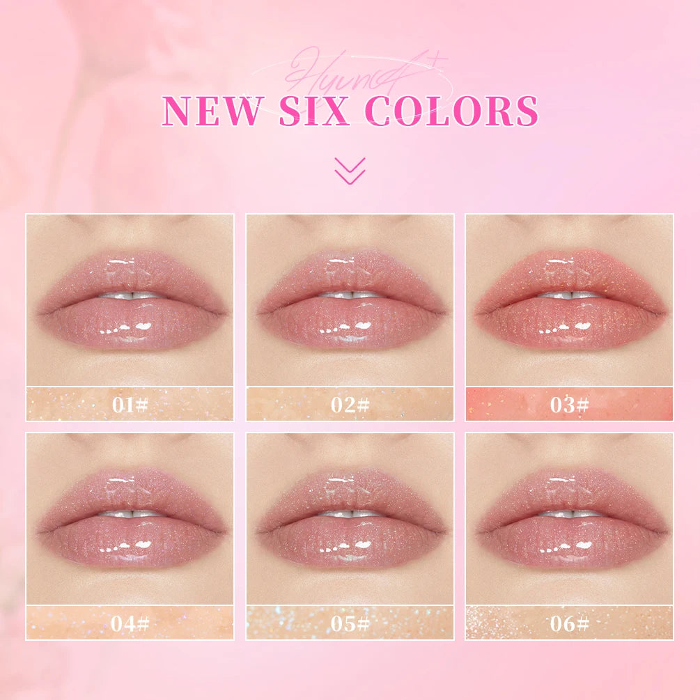 6-tone Moisturizing Lip gloss Brightening Oil Lip Gloss Transparent Glass Shiny Lip Balm Plumper Hydrating Lipgloss Cosmetics Peaceful Pleasures Health and Wellness