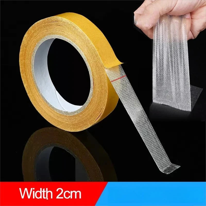 Double Sided Fiber Mesh Tape High Viscosity Transparent 5/10/20M