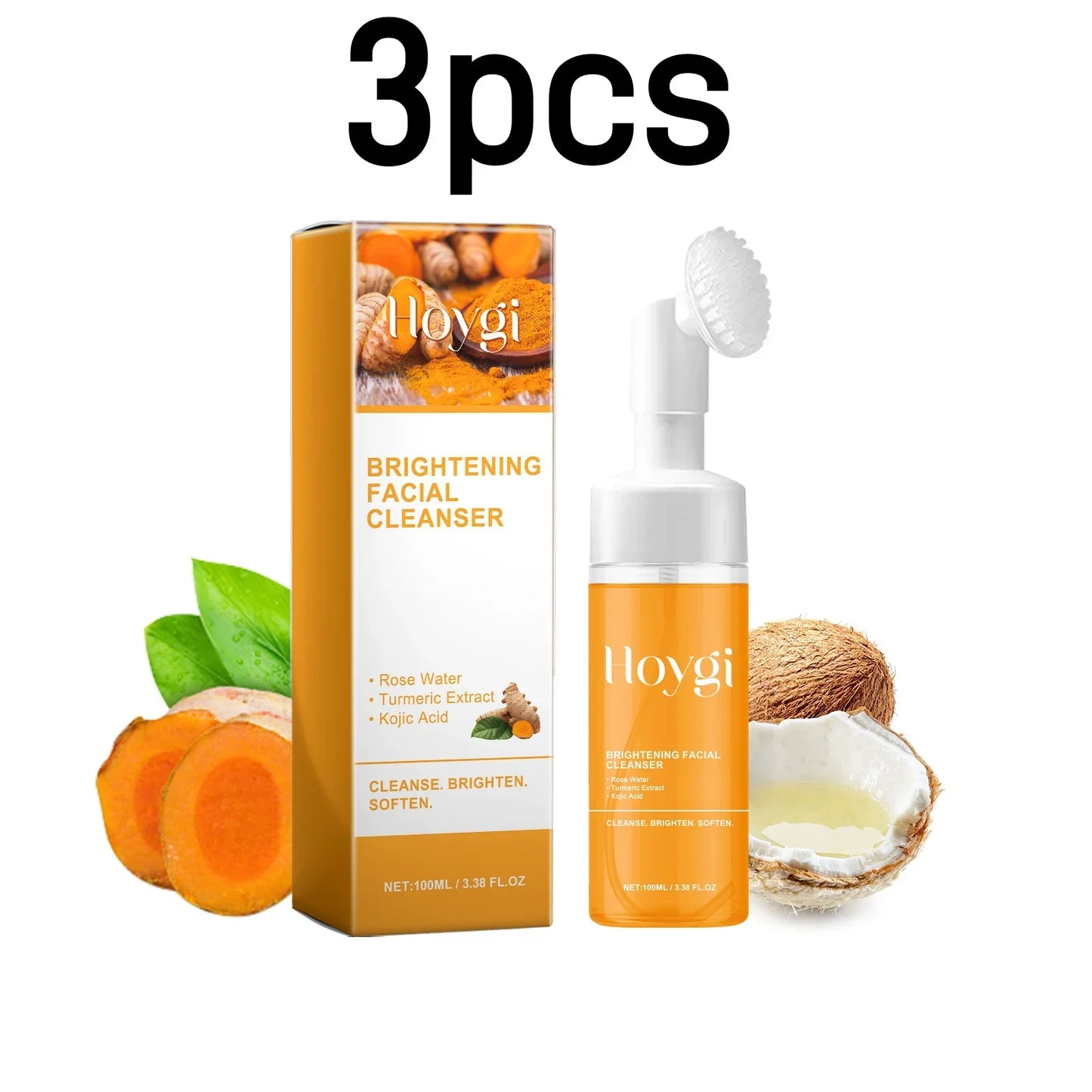 Hoygi Turmeric Foaming Facial Cleanser – Brightening Oil Control