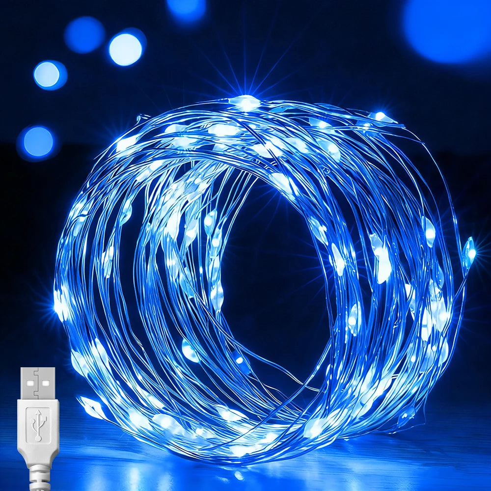 RUNTOIN 20m 200 LED USB Fairy String Lights | Waterproof Copper
