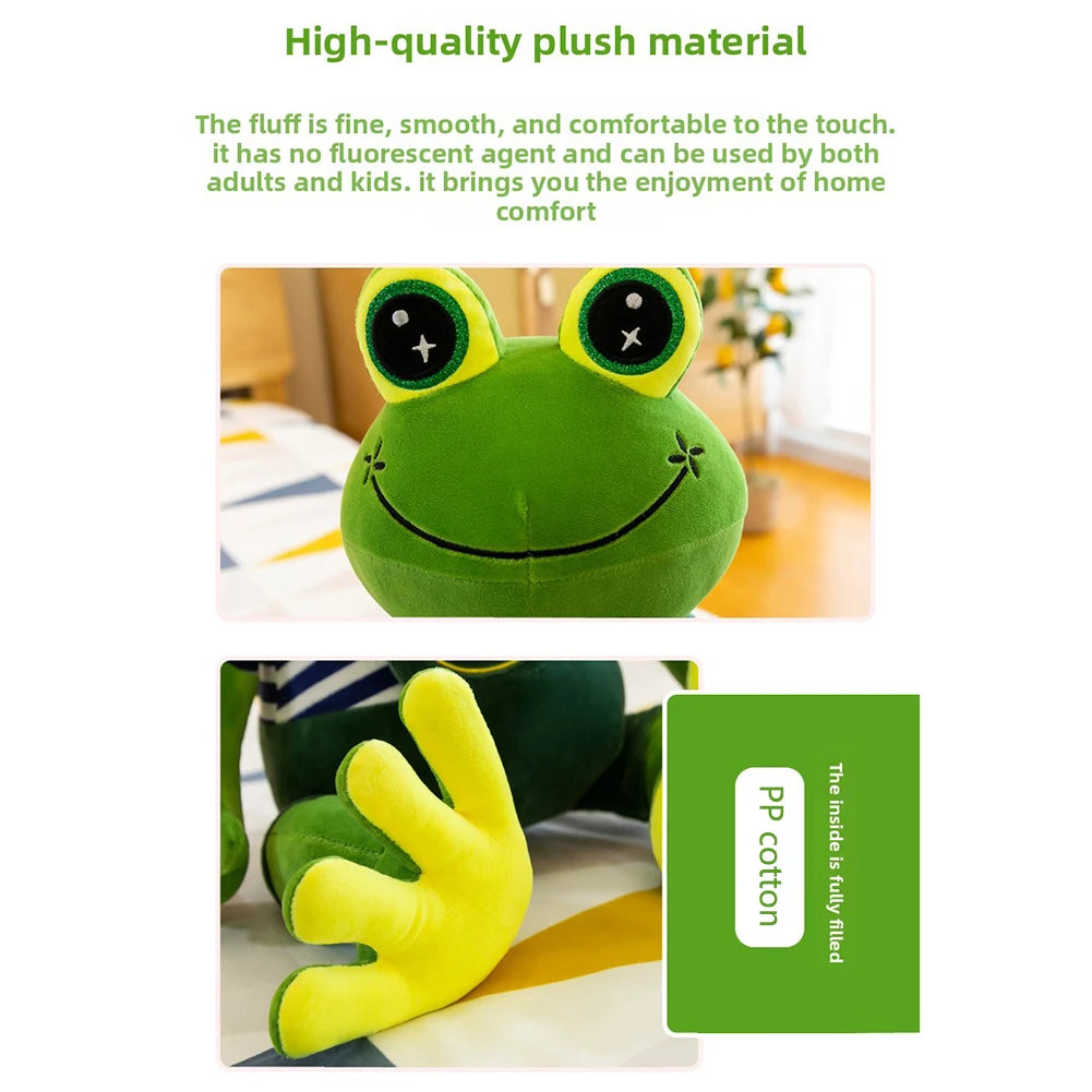 Green Frog Plush Toy – Soft Couple Stuffed Animal Gift