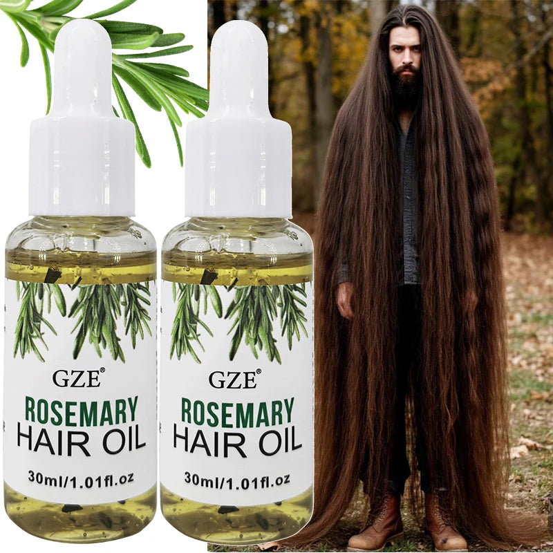 GZE Rosemary Oil for Hair & Scalp – All Types, 2×30ml Rosemary Scalp Hair Oil Peaceful Pleasures Health and Wellness