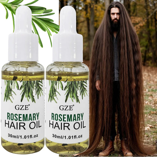 GZE Rosemary Oil for Hair & Scalp – All Types, 2×30ml Rosemary Scalp Hair Oil Peaceful Pleasures Health and Wellness