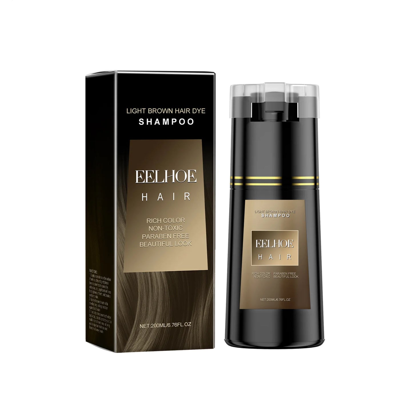 DIY Color Depositing Hair Shampoo Collection - Plant Extract Infused, Gentle & Easy to Color, Trendy Hair Dye Shampoo Peaceful Pleasures Health and Wellness Light Brown