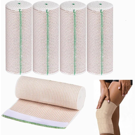 2 Pack Premium Elastic Bandage Wrap, Reusable Hook and Loop Compression Wrap Bandage for Knees, Ankles, Wrists,Legs Peaceful Pleasures Health and Wellness