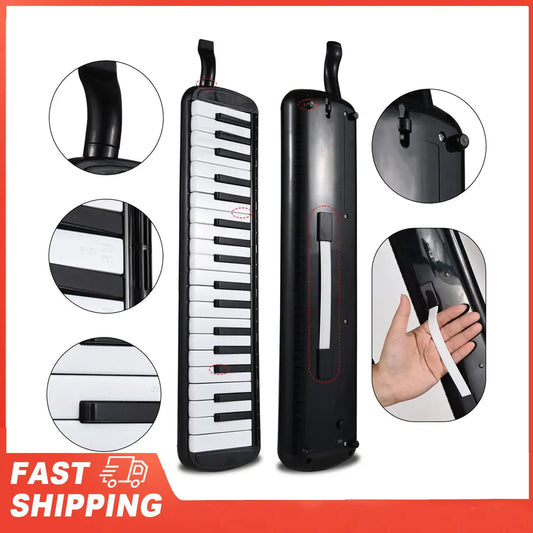 Melodica Air Piano Keyboard 37 Keys Instrument 2 Soft Blow Pipe Peaceful Pleasures Health and Wellness