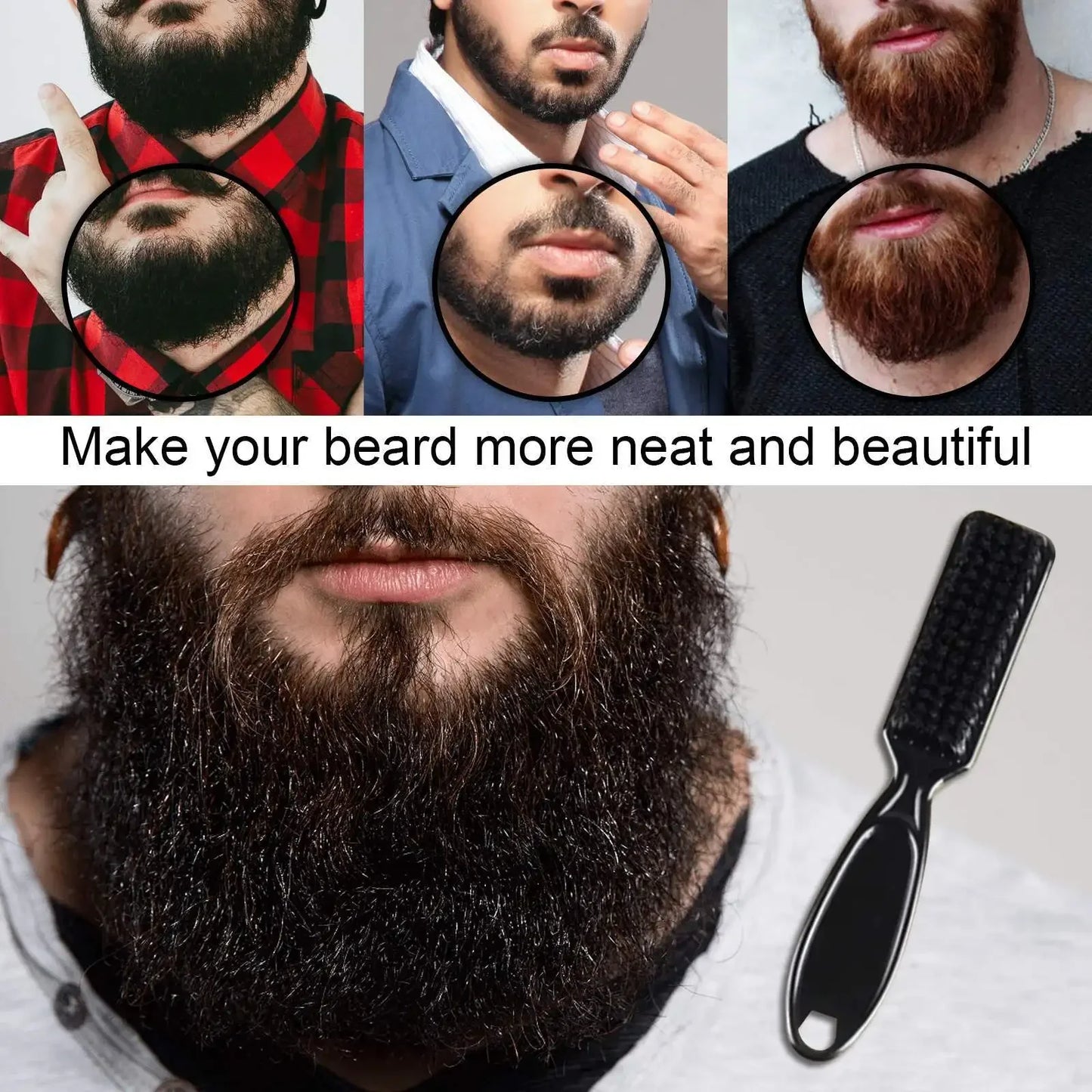Boar Bristle Beard Brush & Comb Set for Men – Anti-Static Peaceful Pleasures Health and Wellness