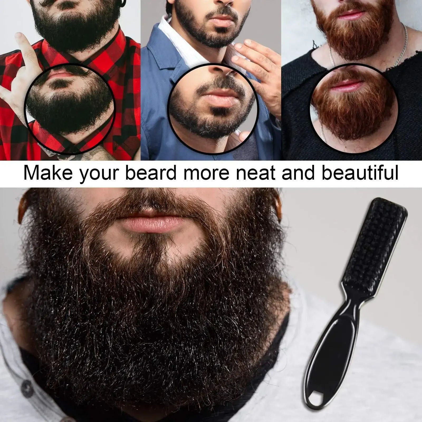 Boar Bristle Beard Brush & Comb Set for Men – Anti-Static Peaceful Pleasures Health and Wellness