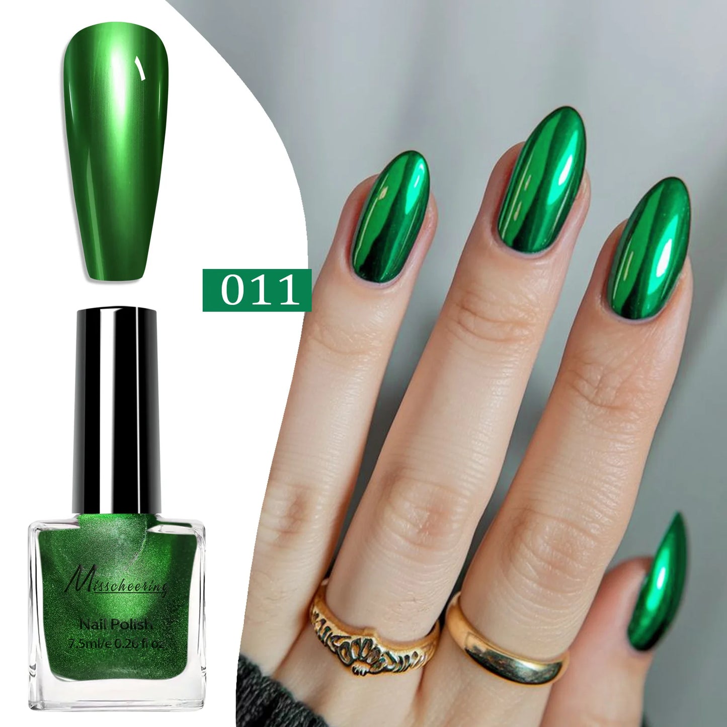Chrome Mirror Nail Polish – 12 Metallic Shades, No UV Lamp