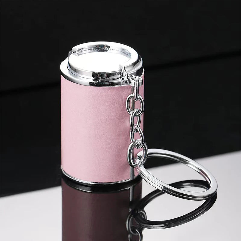 Metal Coin Tube Keychain – Portable Coin Storage Pendant