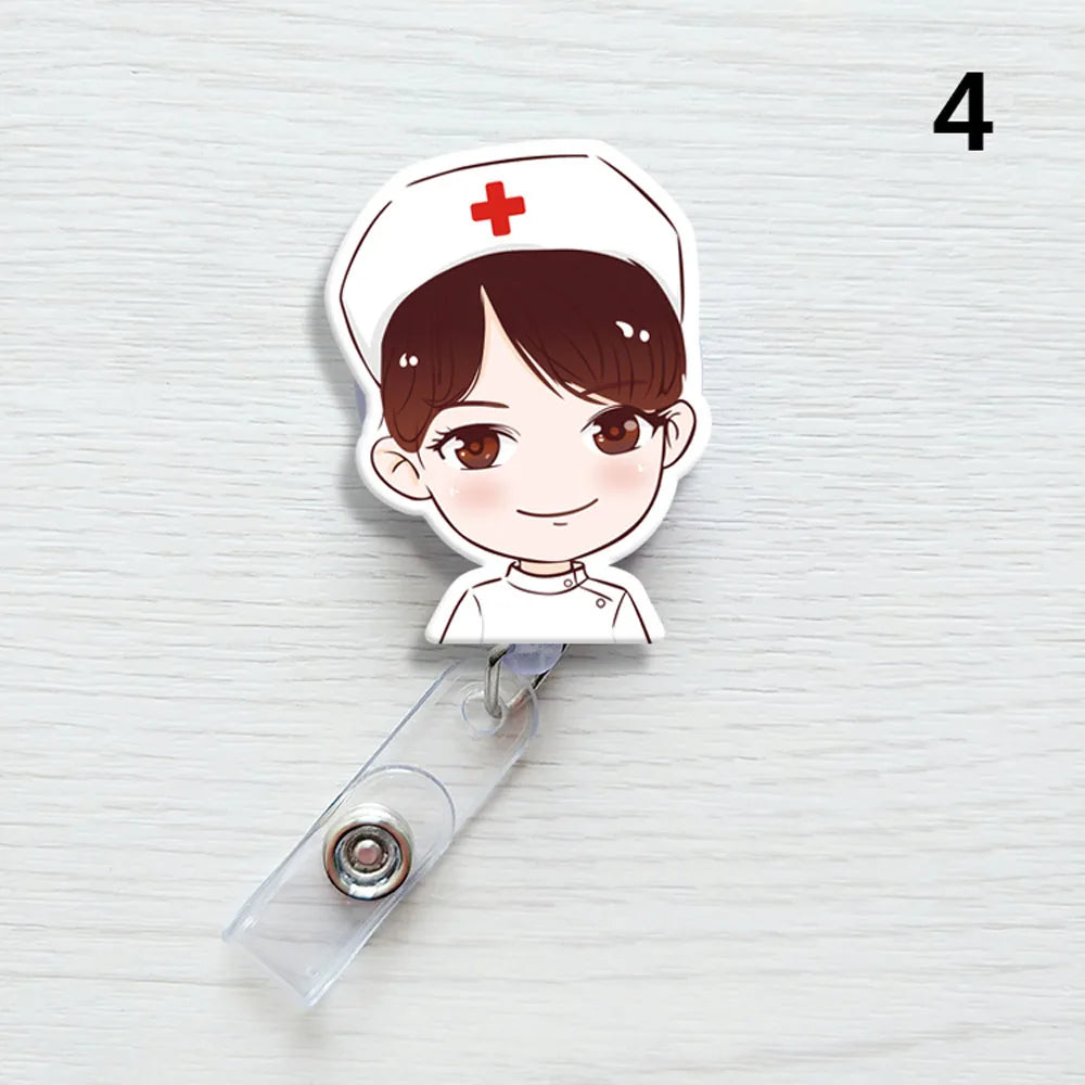 Nurse Exhibiton ID Name Card Badge Reel Doctor Clips Office Supplies Card Holder Clip Badge Holder Clip Name Card Holder Peaceful Pleasures Health and Wellness 4