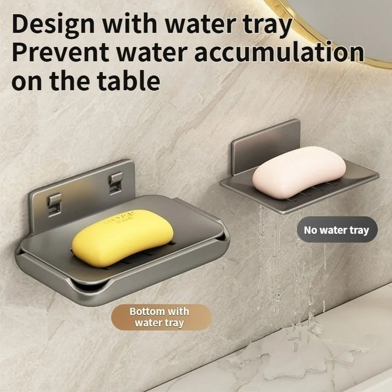No-Drill Bathroom Corner Shelf & Soap Holder | Wall Mount Rack