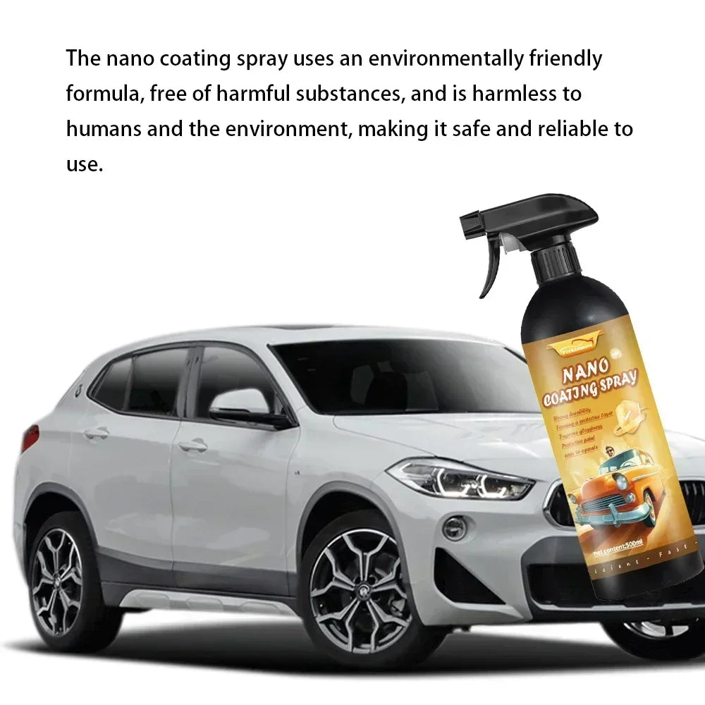 Ceramic Car Coating 500ML 9H Nano Liquid Glass Plated Crystal Hydrophobic Waterproof Polishing Paint Hardness Car Polish Wax Peaceful Pleasures Health and Wellness