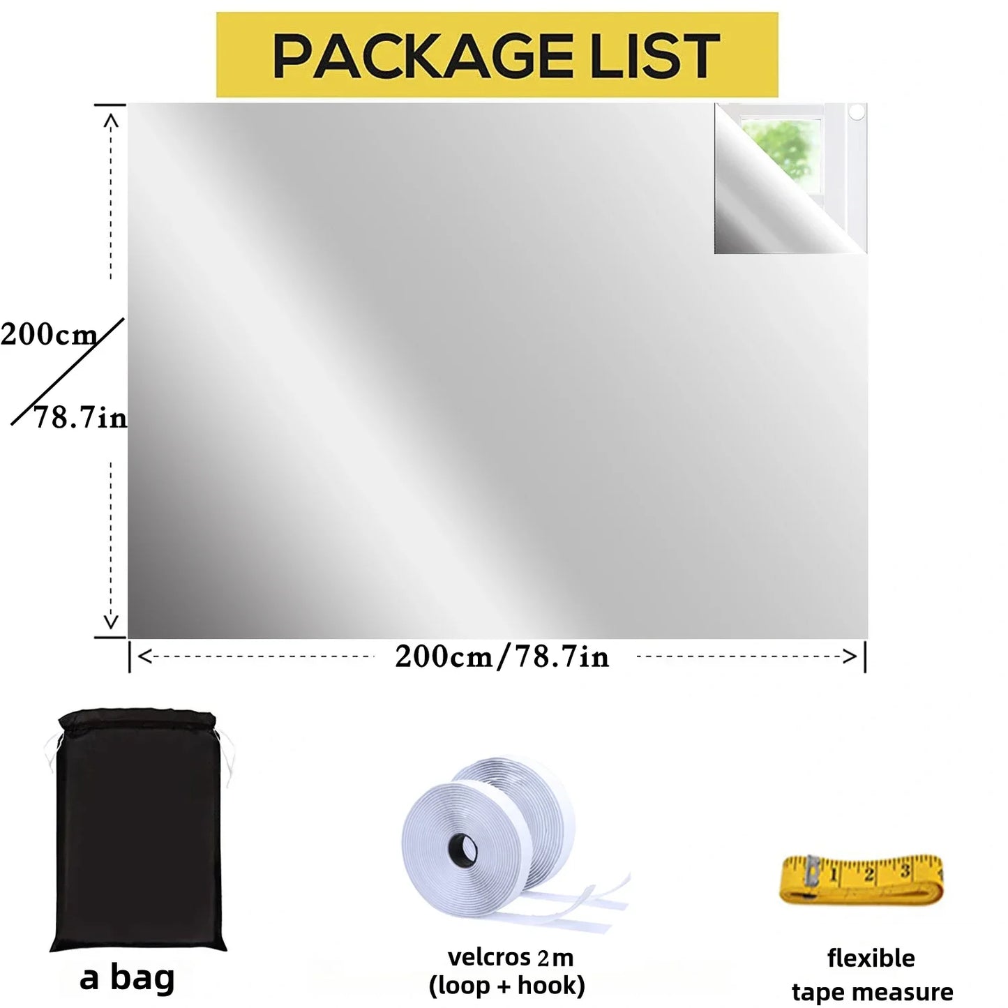 100% Blackout Window Privacy Film & Curtain Cover | Block Light