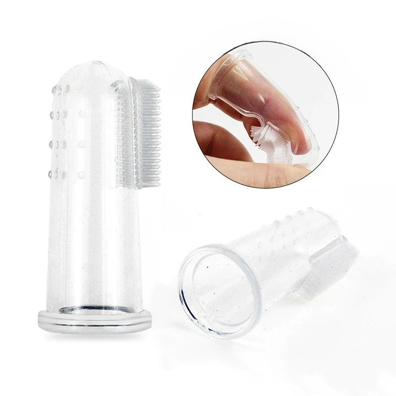 Silicone Pet Finger Toothbrush for Dogs & Cats – Soft Dental