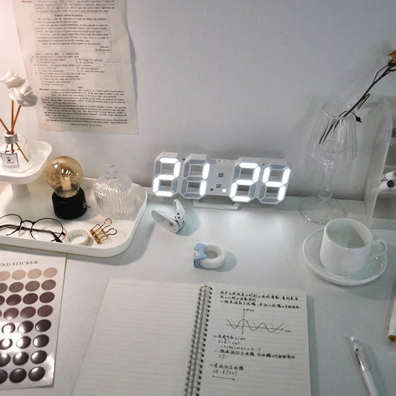Digital Wall Clock Desk Watches Electronic Alarm Modern Home Decoration for Bedroom Decor Interior Led Table Clocks Living Room Peaceful Pleasures Health and Wellness
