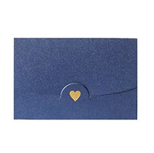 (20 pieces/lot) 10.5*7CM Small Greeting Card Name Card Envelope Hot Stamping Love Pearlescent Paper Mini Envelopes Peaceful Pleasures Health and Wellness 20pcs Blue