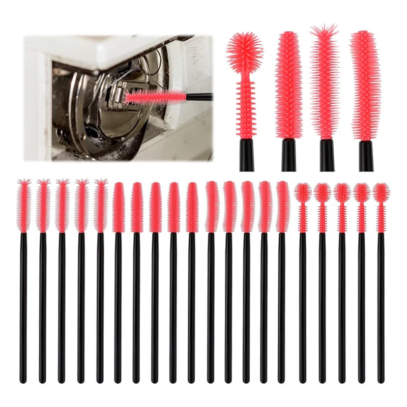 A36T-For Sewing Machine Cleaner Reusable Silicone Brushes 20Pcs Cleaning Brush Gadgets Quilting Tool Kit Supplies Peaceful Pleasures Health and Wellness