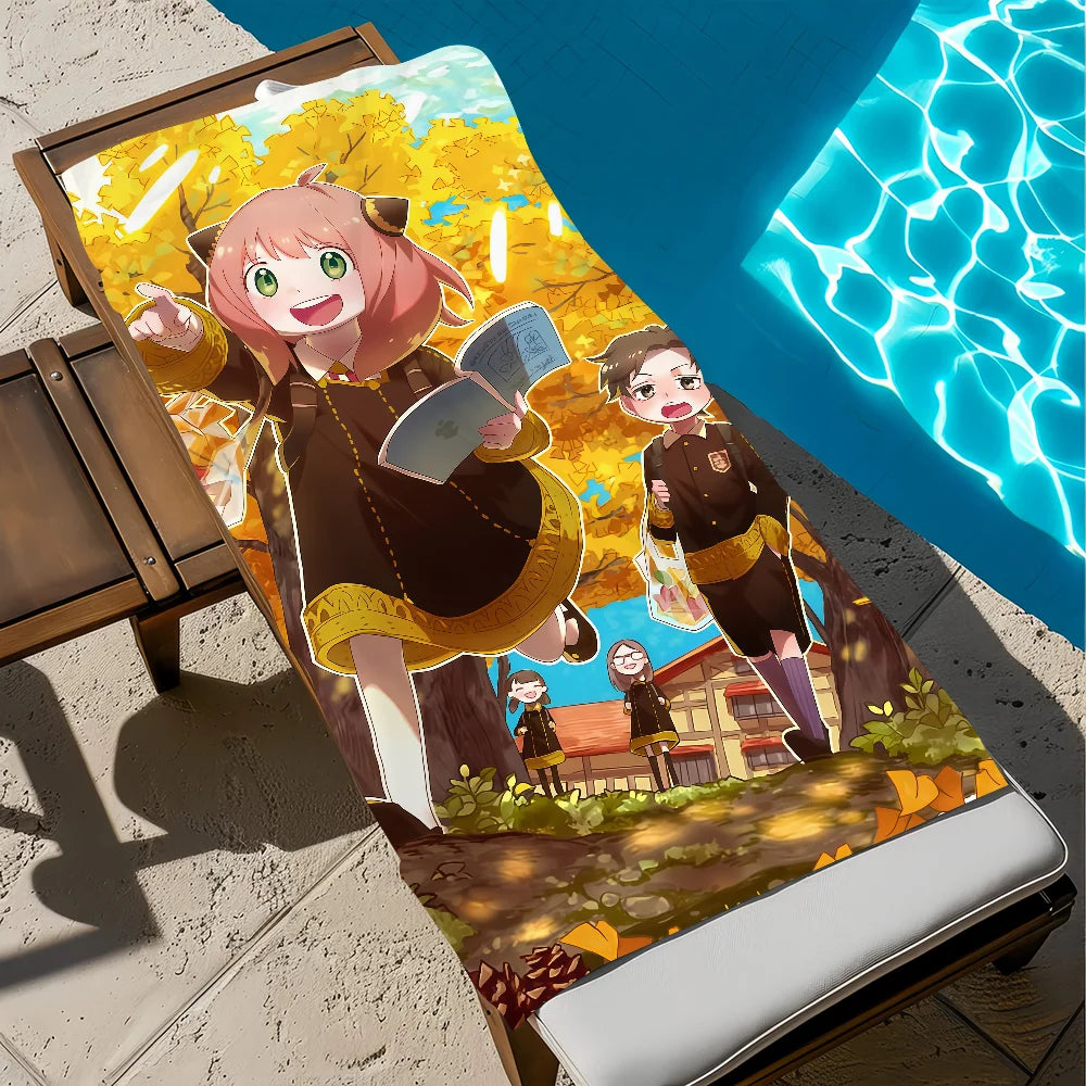 Spy x Family Anya Quick-Dry Beach Towel | Anime Fan Gift Anime Beach Towel Peaceful Pleasures Health and Wellness z6 STJ40x70CM