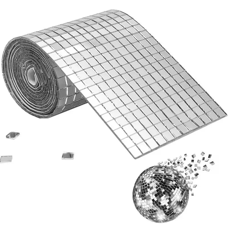 5x5mm Grid Self-Adhesive Square Glass Mosaic Tiles Sliver Mirror Mosaic Sheet For DIY Handade Crafts Wall Sticker 4x120cm Peaceful Pleasures Health and Wellness