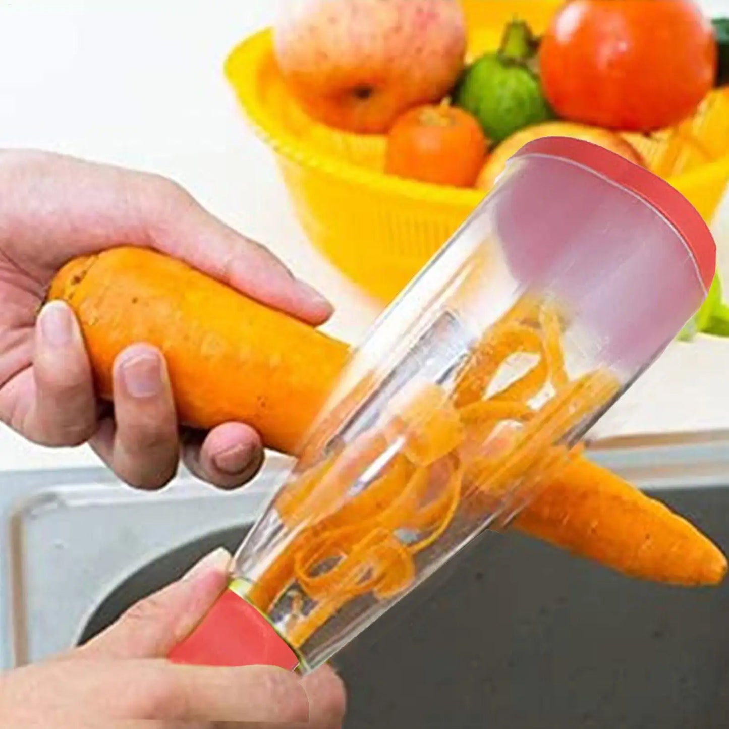 2-in-1 Vegetable Peeler with Scrap Container | Stainless Steel