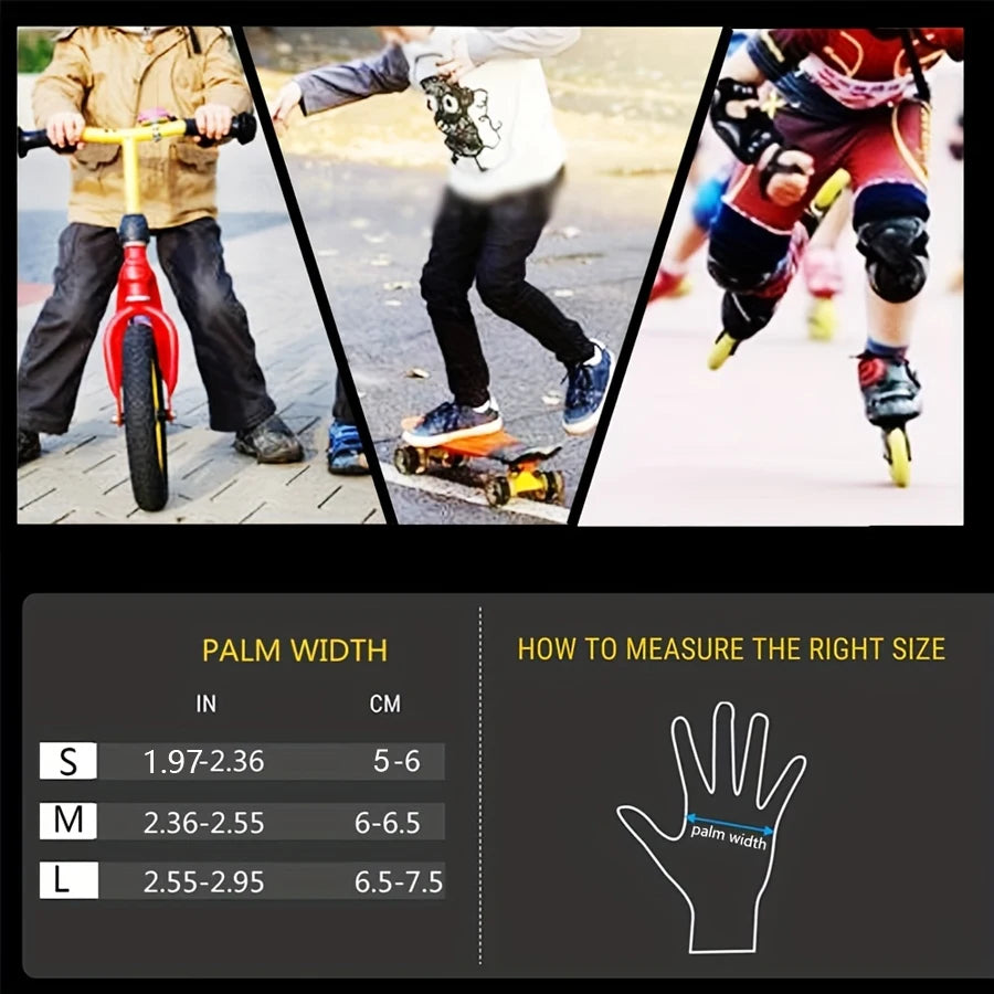 1 Pair Kids Gloves for Boys Girls, Breathable Non-slip Children Cycling Half Finger Gloves Outdoor Sports Hand Protection Peaceful Pleasures Health and Wellness
