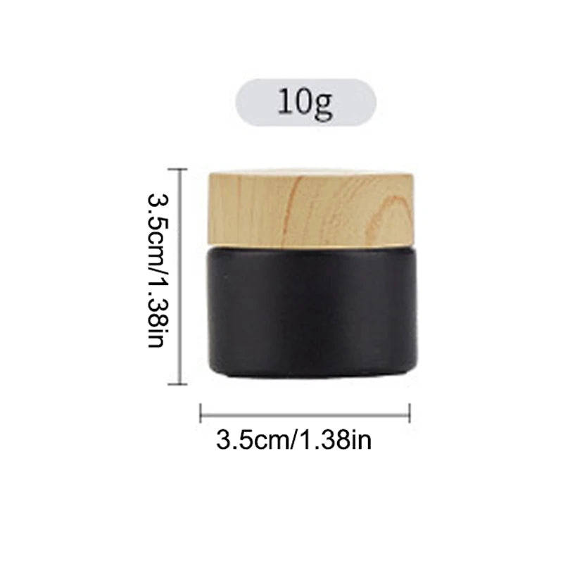 Plastic Lid Empty Jars Black Glass Cream Jar Cosmetic Container 10/30/60g Glass Bottle Make Up Container Travel Cosmetic Jars Peaceful Pleasures Health and Wellness 10g Yellow