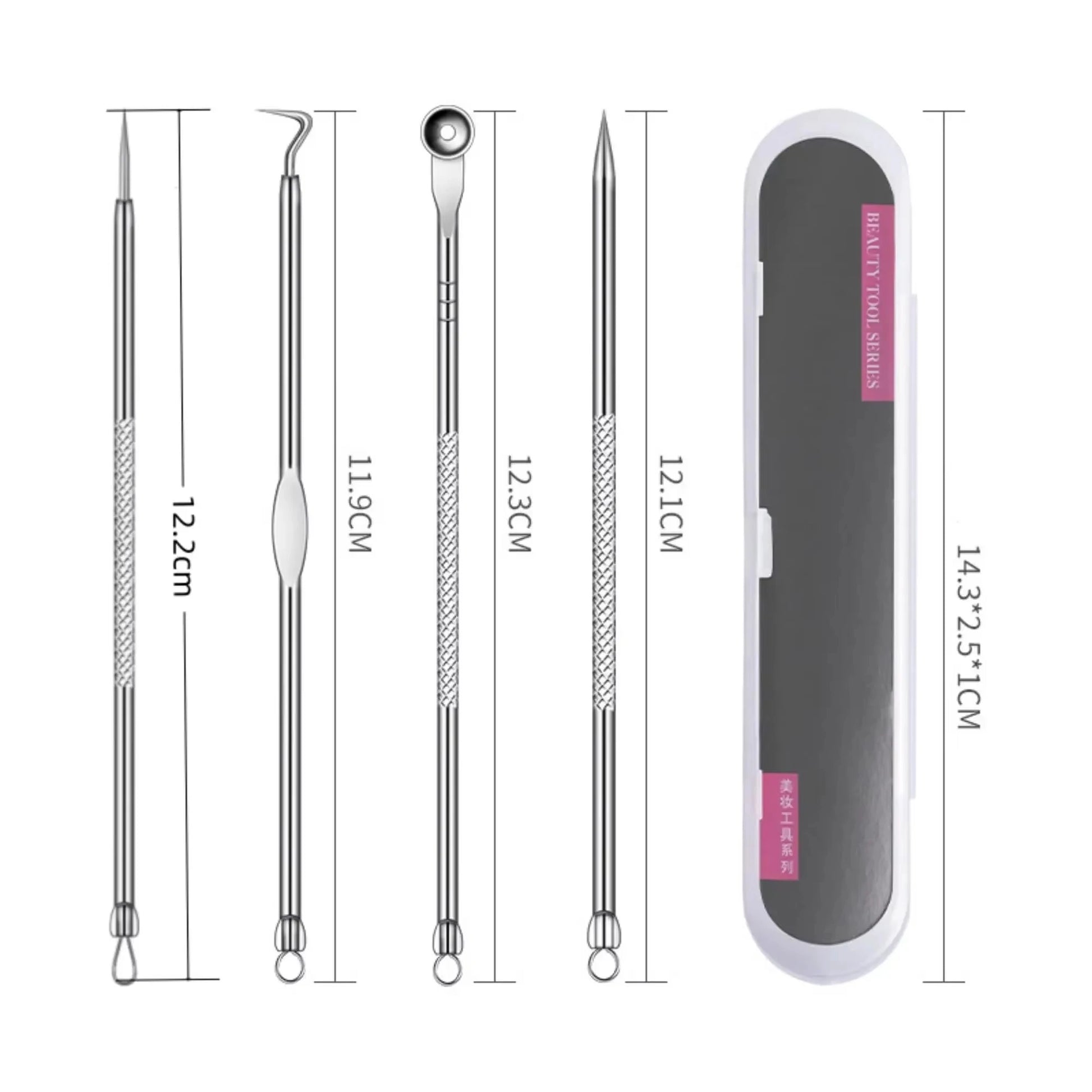 Multifunctional Blackhead Removal Kit Including Acne Needle Facial Pore Cleanser Dark Spot Cleaning Skin Care Tool 4 Piece Set Peaceful Pleasures Health and Wellness
