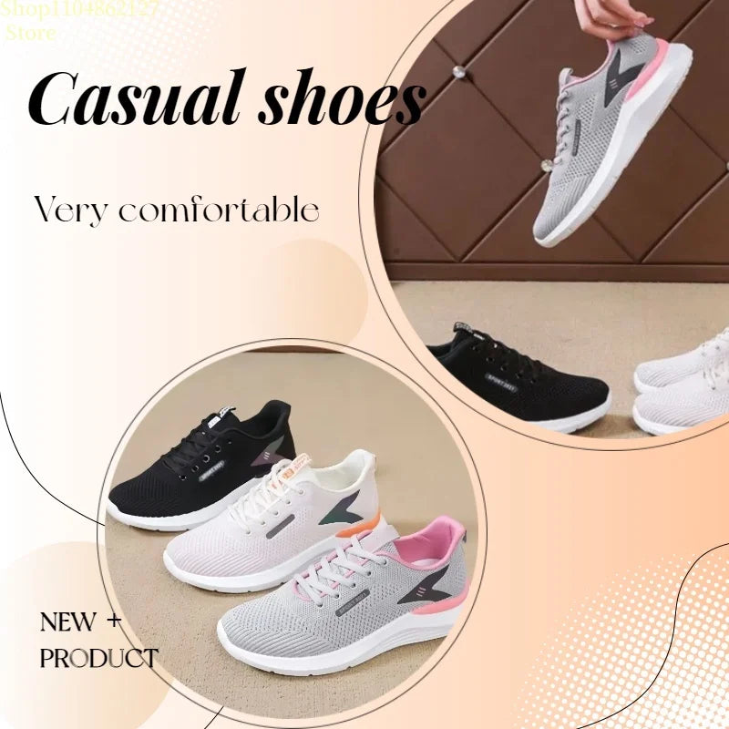 Spring and summer women's sneakers have non-slip rubber sole, durable and breathable fabric upper for excellent breathability Peaceful Pleasures Health and Wellness