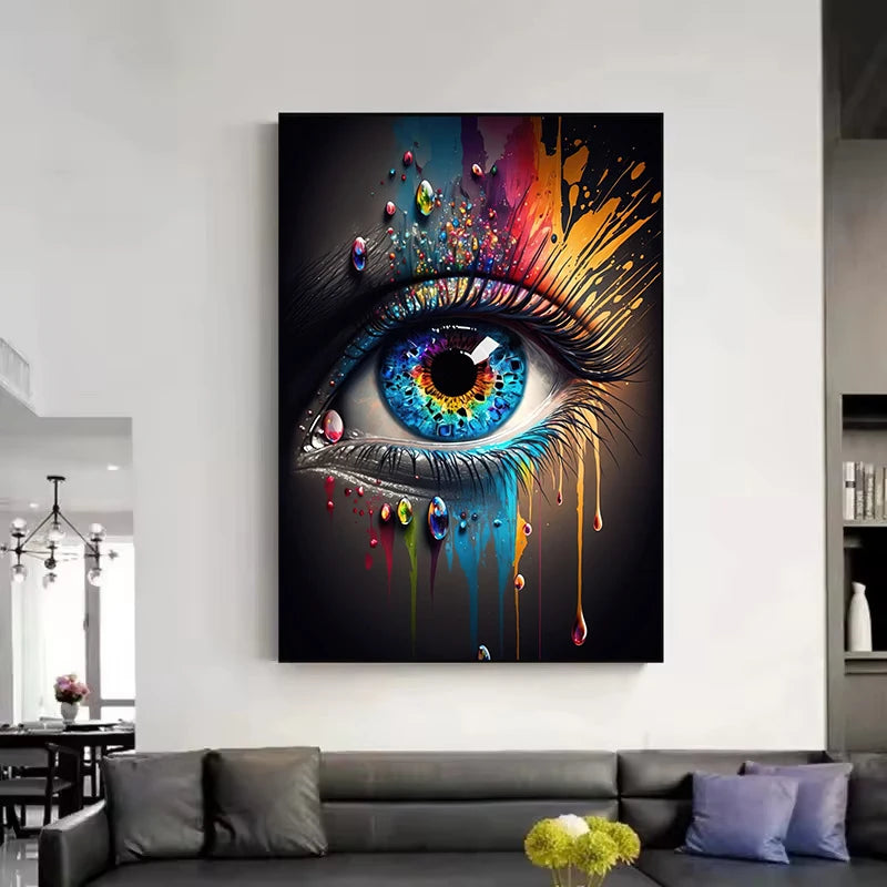 Abstract Eye Canvas Wall Art HD Print – Home & Office Decor Canvas Wall Art Peaceful Pleasures Health and Wellness