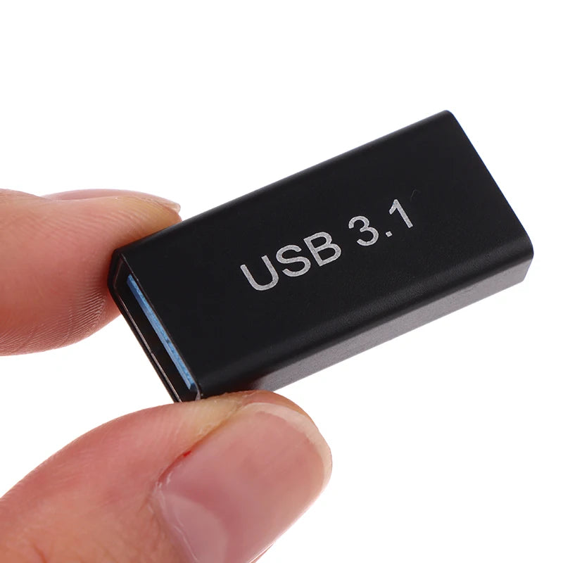 3*1.4cm USB3.0 Coupler Female To USB Type C Female Straight Converter Adapter Speed USB 3.0 Type-C Extender Connection Converter Peaceful Pleasures Health and Wellness