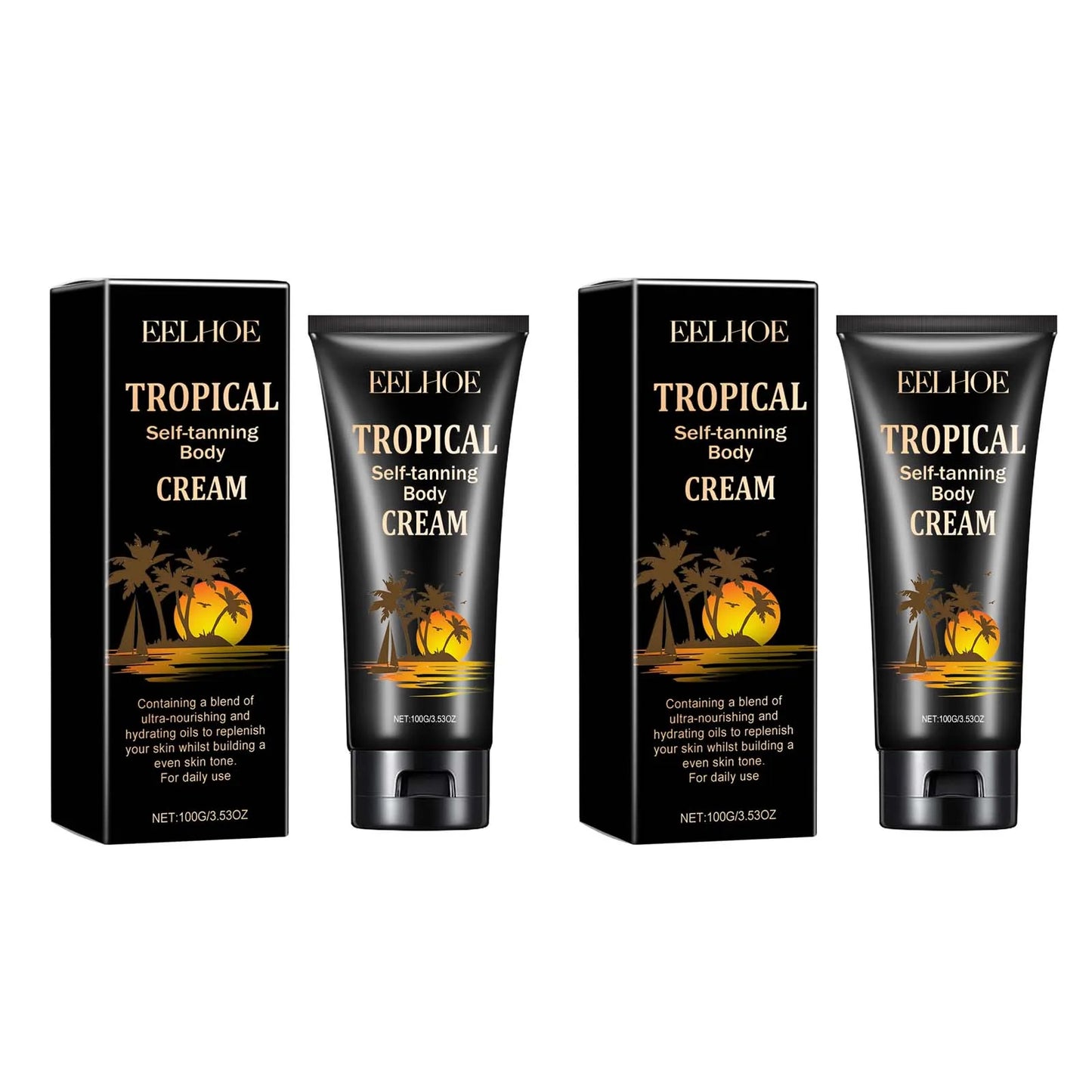 EELHOE Self-Tanning Cream – Natural Bronzer, All Skin Types