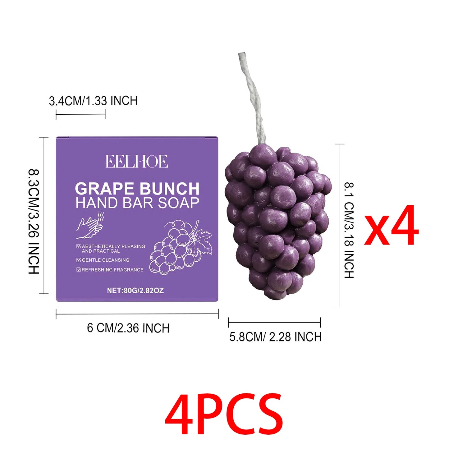 Grape Bunch Handmade Soap – Hydrating & Gentle Cleansing Bar