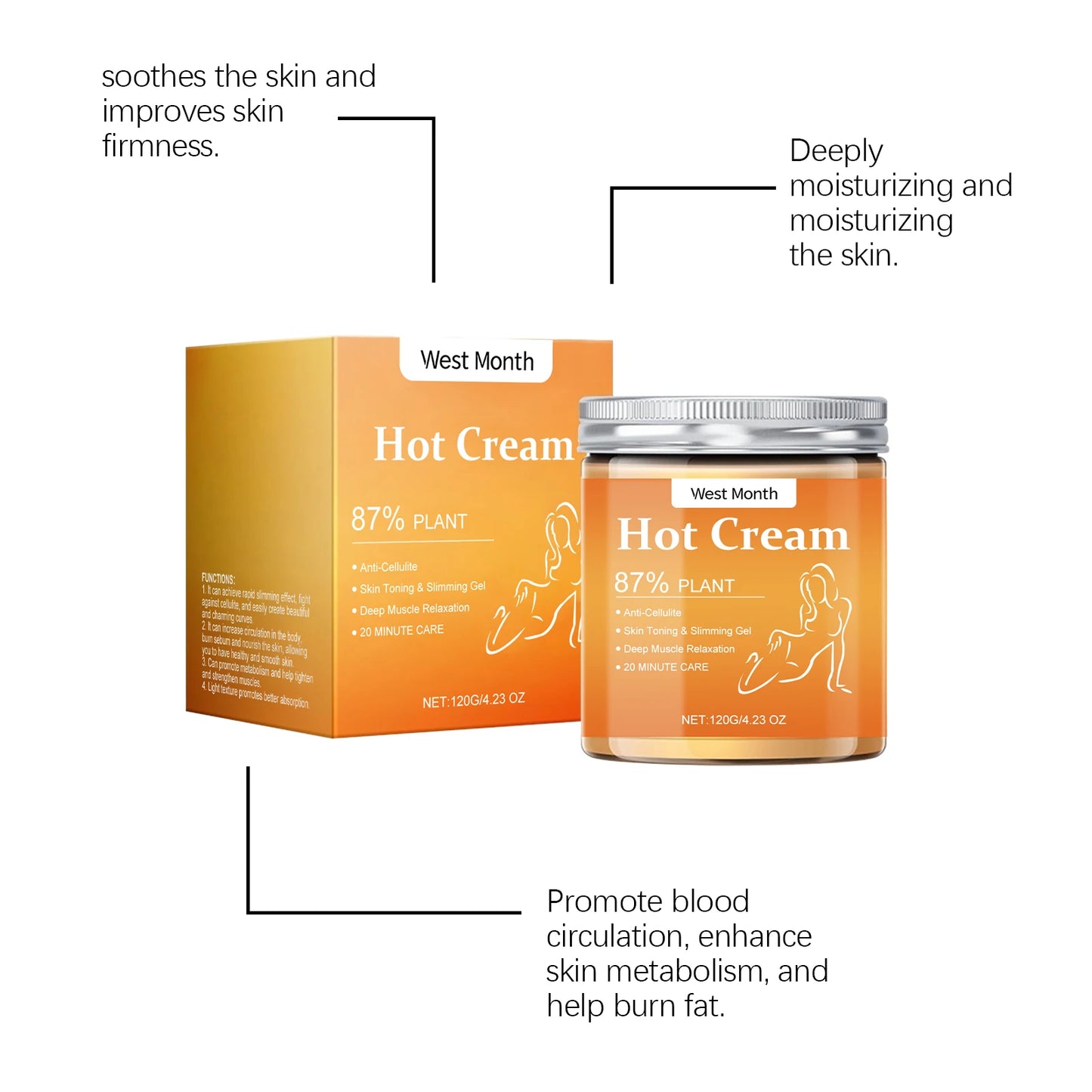 WEST MONTH Hot Compress Massage Cream – Thermal Skin Tightening