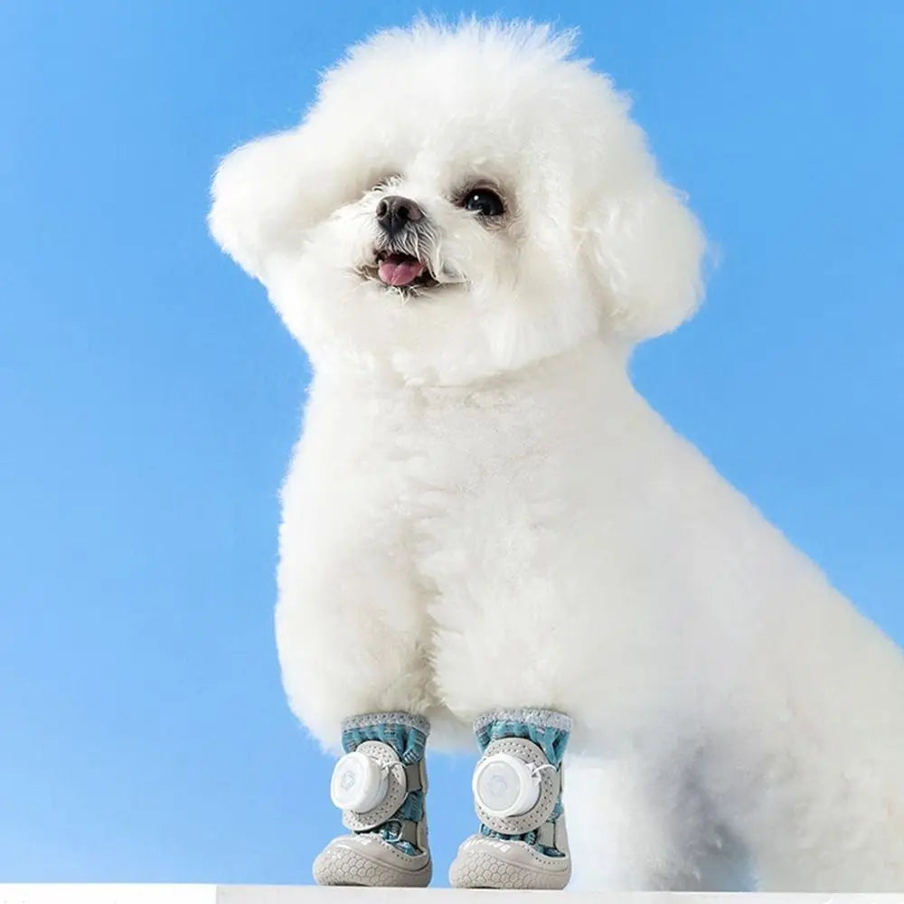 4-Pack Anti-Slip Reflective Dog Shoes | Soft Sole Paw Protectors