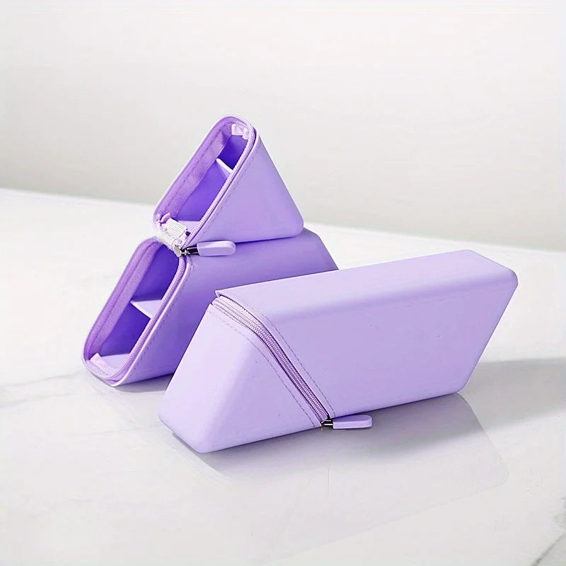 Foldable Silicone Pen Holder | Desktop Organizer for Office & Study