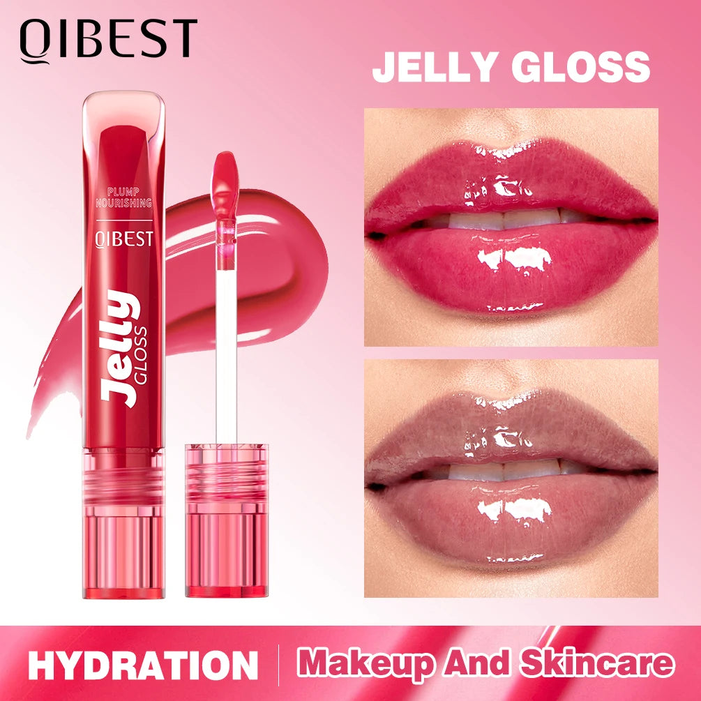 QIBEST Mirror Pearl Lip Gloss Long Lasting Moisturizing Lipstick Shine Glitter Lip Glaze Women Non Stick Cup Lip Tint Cosmetics Peaceful Pleasures Health and Wellness