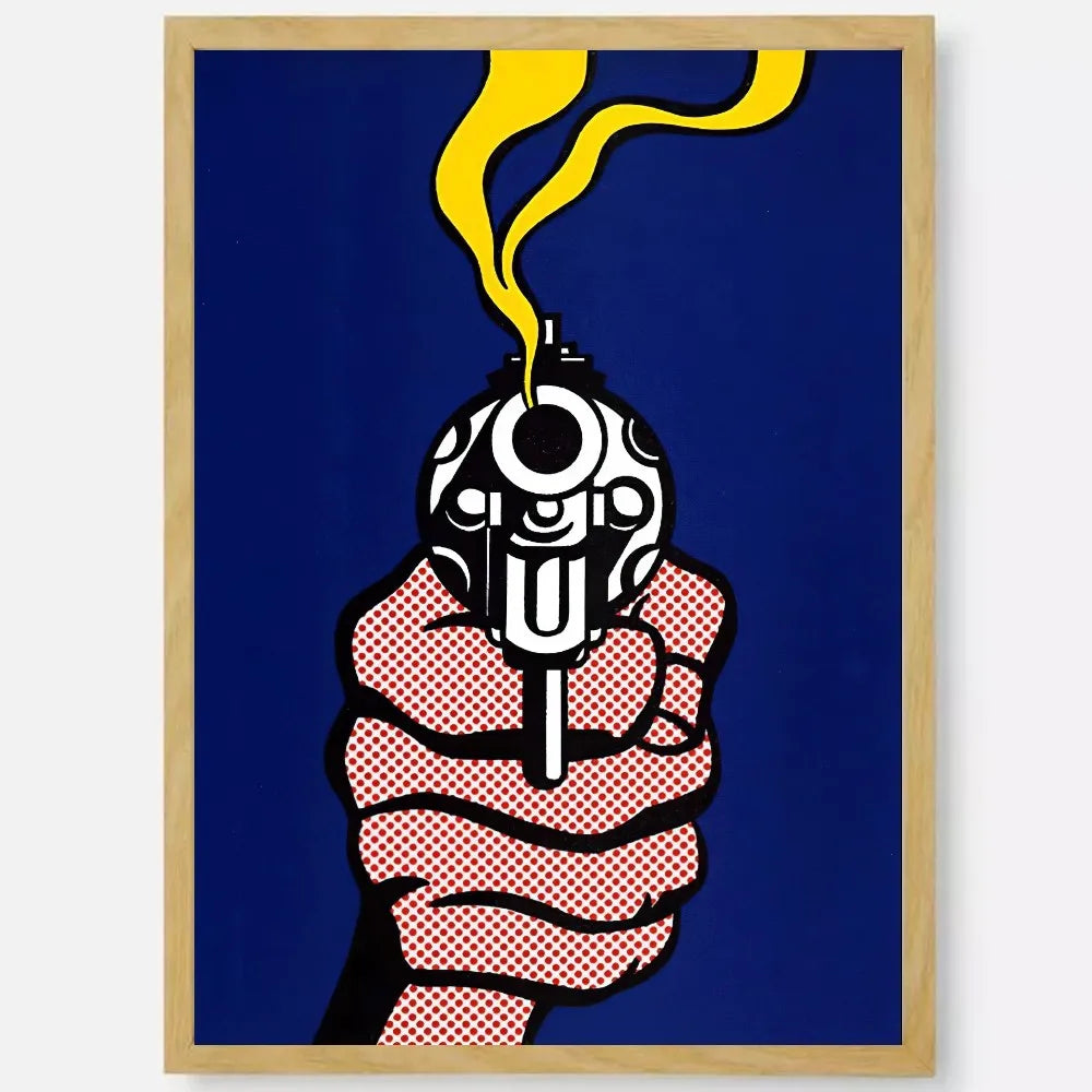 Abstract Pop Roy Lichtenstein Poster HD art sticky wall waterproof home living room bedroom bar aesthetic decoration Peaceful Pleasures Health and Wellness z13 15X20cmNoframe
