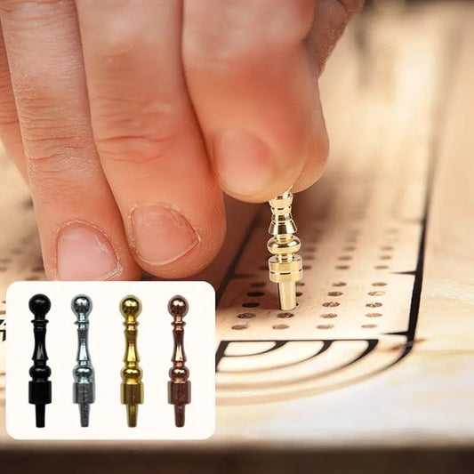 Luxury Metal Cribbage Pegs 6pcs – 1/8 Inch Game Board Pins Board Game Accessories Peaceful Pleasures Health and Wellness