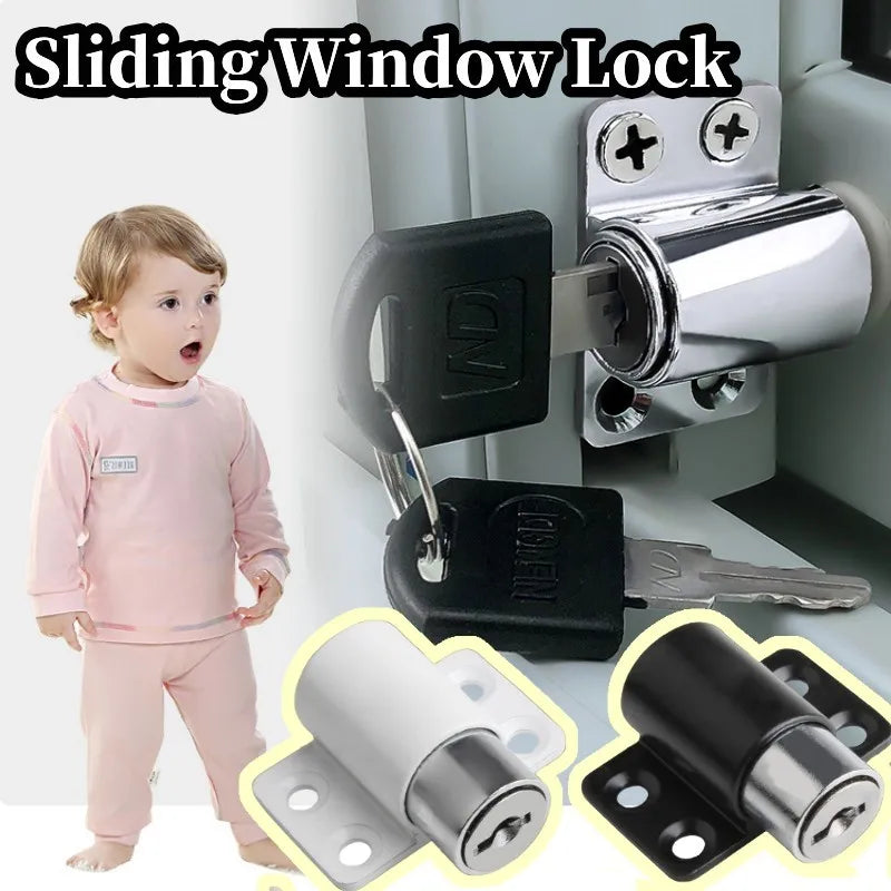 Adjustable Sliding Window Lock with Key – Child & Pet Safety