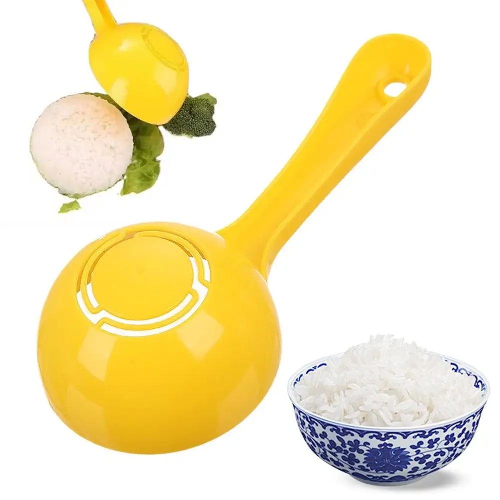 1/2pcs Large Capacity Pressable Non-Stick Rice Spoon for Rice Cooker Home Use Half-Circular Serving Spoon for Porridge And Rice Peaceful Pleasures Health and Wellness
