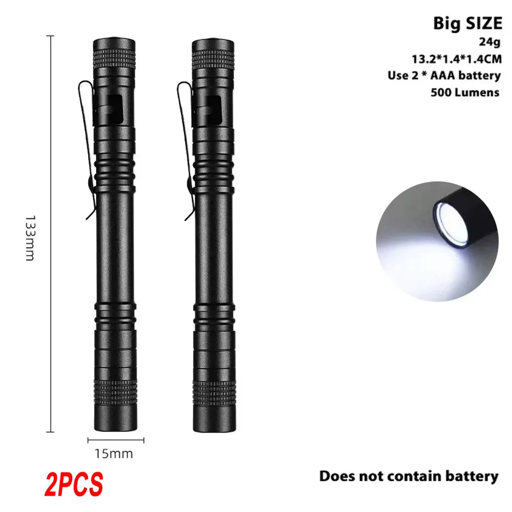 Mini LED Pen Light Flashlight – Ultra Bright EDC Torch