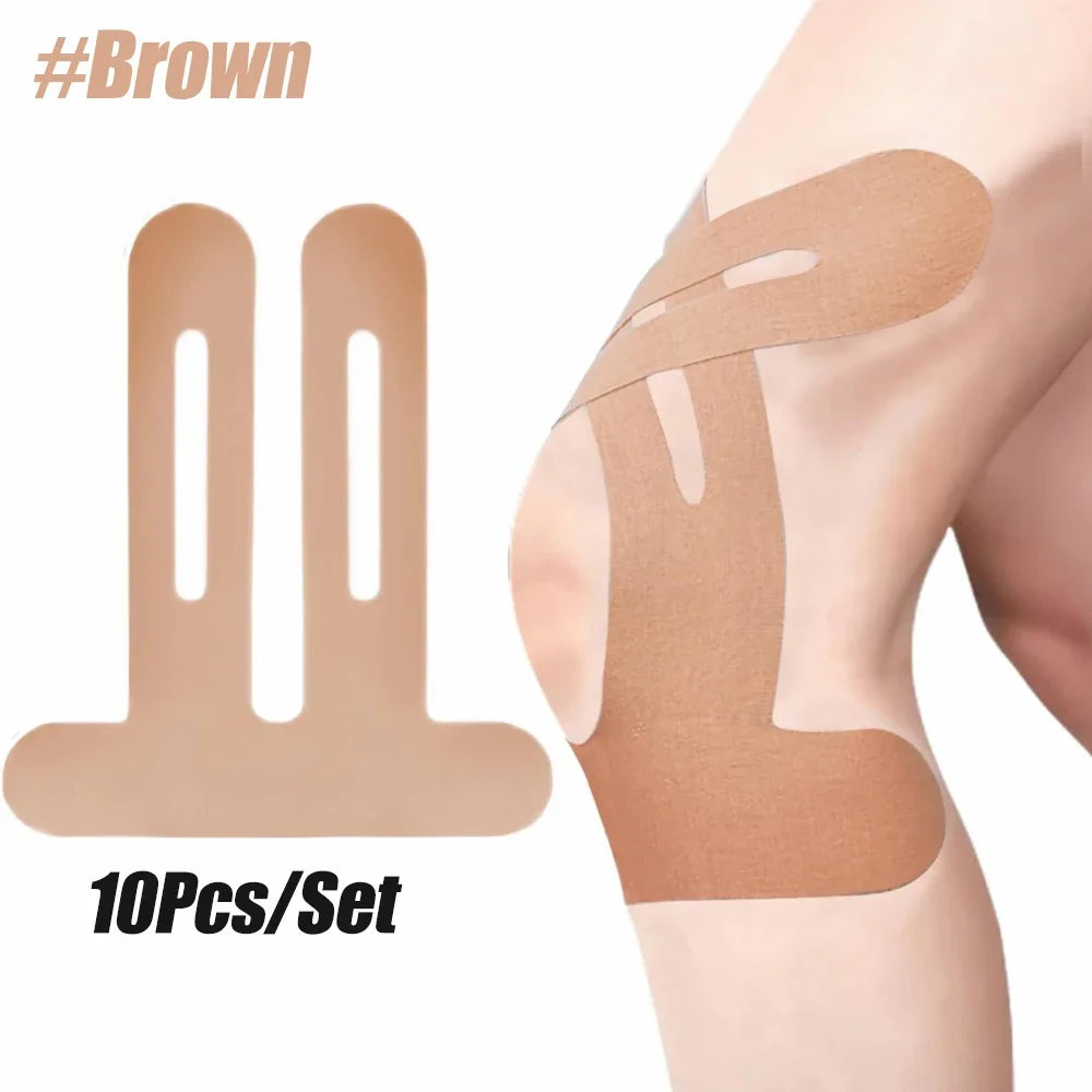 WEFITON Kinesiology Knee Tape 10PCS | Waterproof Athletic Support Kinesiology Knee Tape Peaceful Pleasures Health and Wellness Brown-10PCS
